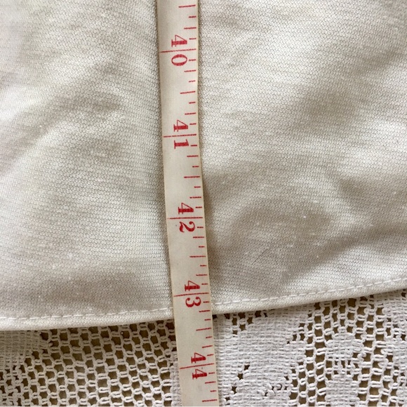 Vintage wool blend Tradition Sears cream and navy blue batwing midi dress size 8 - Picture 5 of 16